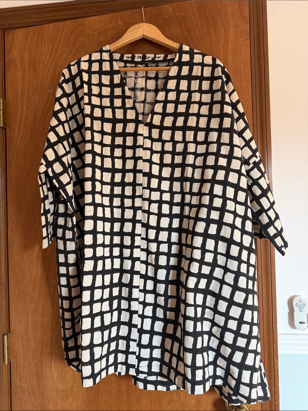 NWOT Happy French Gang | Dress / Tunic in Black Check
